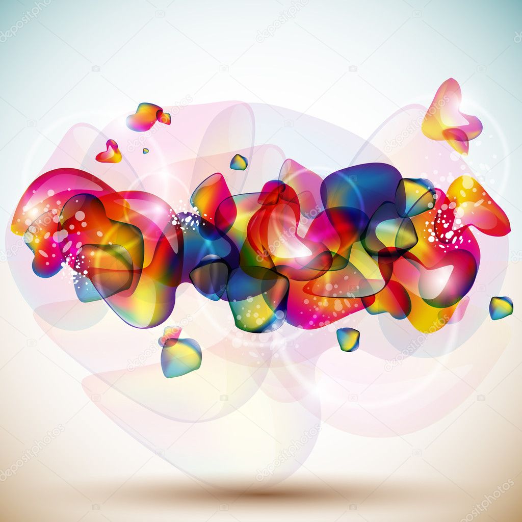 Abstract background with colorful bubbles