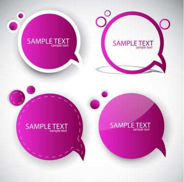 Paper round bubble for speech clipart