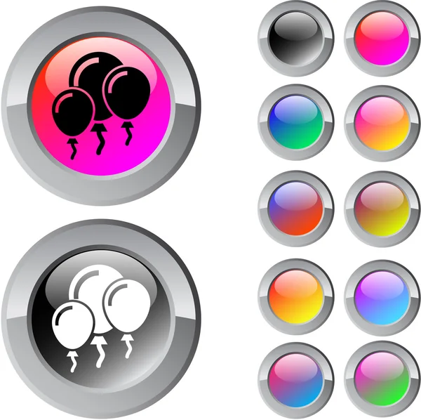 Ballons bouton rond multicolore . — Image vectorielle