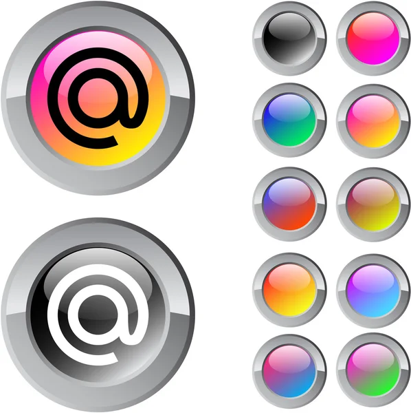 Au bouton rond multicolore . — Image vectorielle