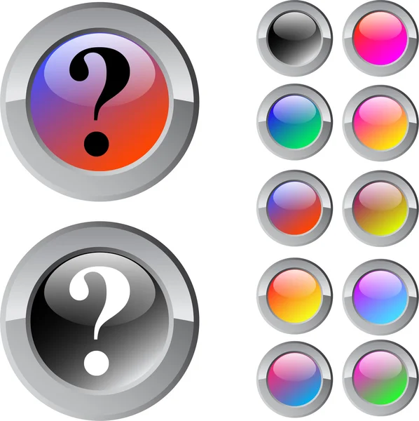 Aide bouton rond multicolore . — Image vectorielle