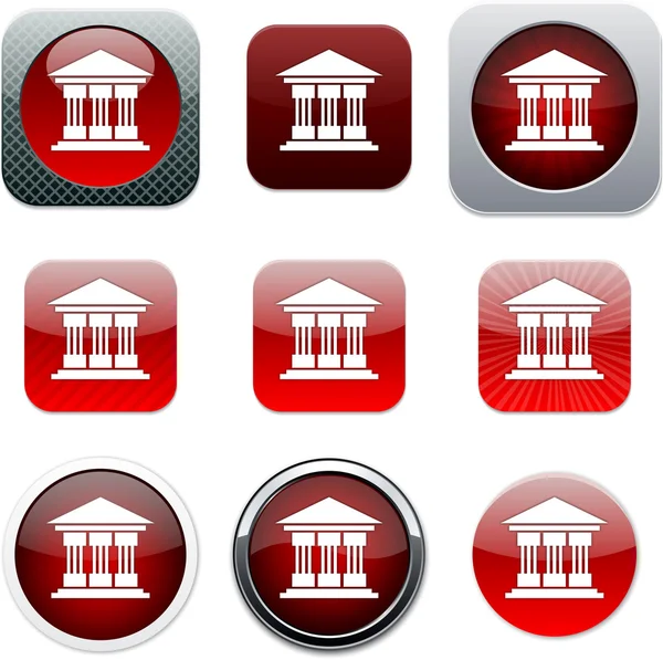 Câmbio ícones de aplicativos vermelhos . —  Vetores de Stock