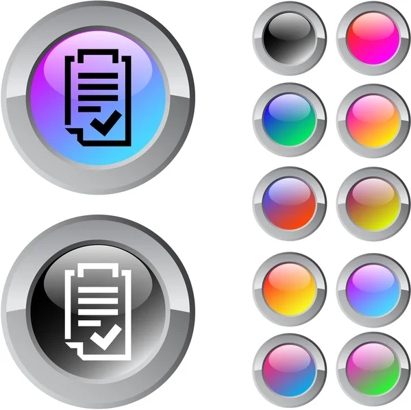 Forme bouton rond multicolore . — Image vectorielle