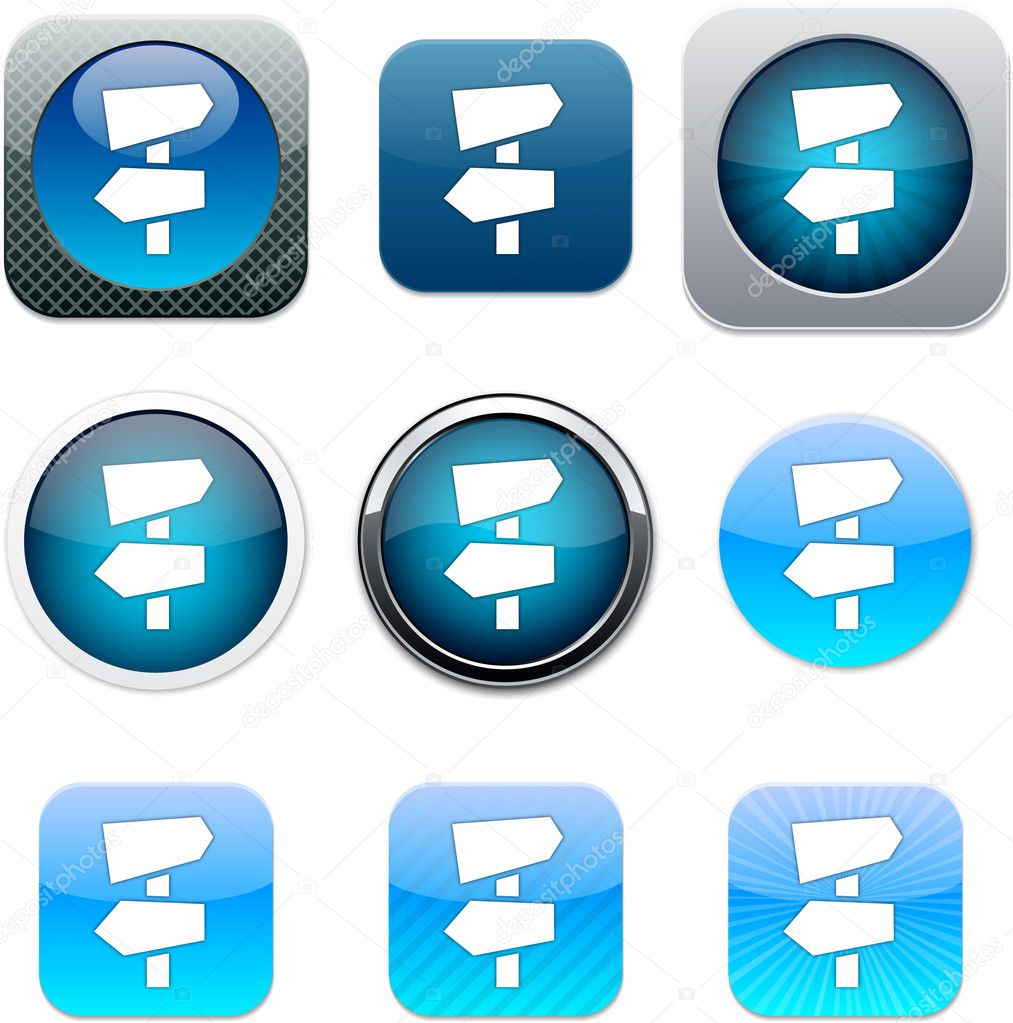 Road arrows blue app icons.