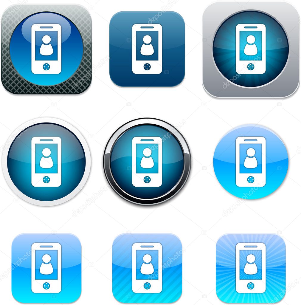 Person blue app icons.