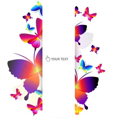 Colorful butterfly background clipart