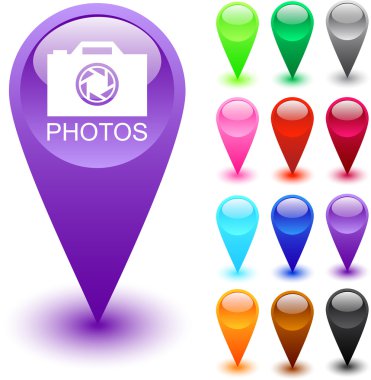 Photos button. clipart