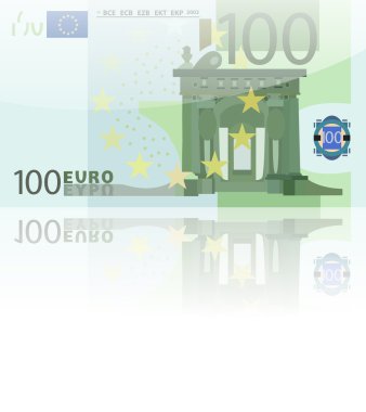 Hundred euro. Vector clipart