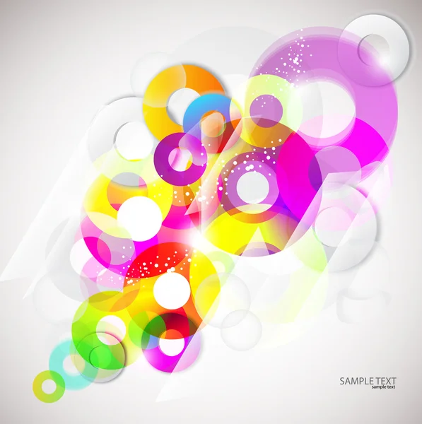 Vector abstract background with colorful circles — Stock Vector