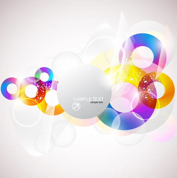 Vector abstracte achtergrond met kleurrijke cirkels — Stockvector