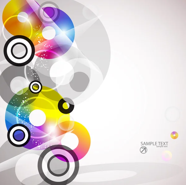 Vektor abstrakt bakgrund med färgglada cirklar — Stock vektor