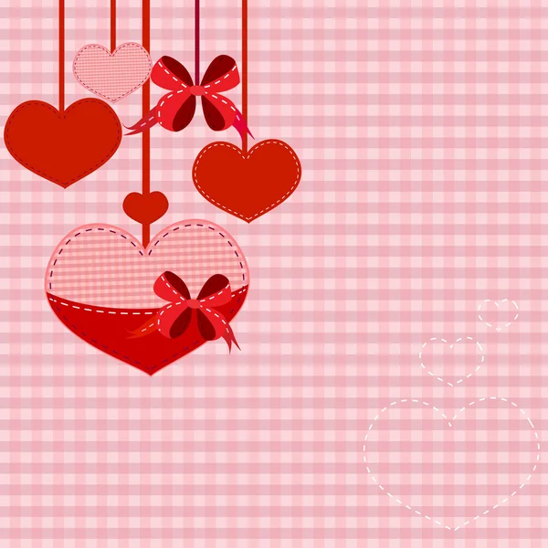 Background with Valentine hearts — Stock Vector
