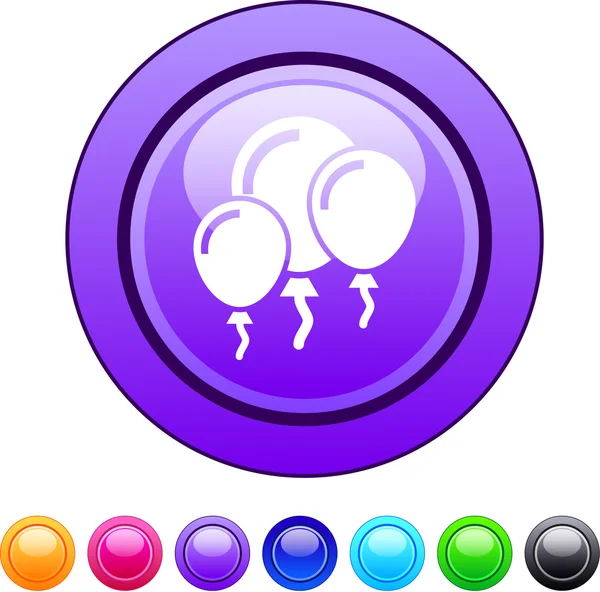 Balloons circle button. — Stock Vector
