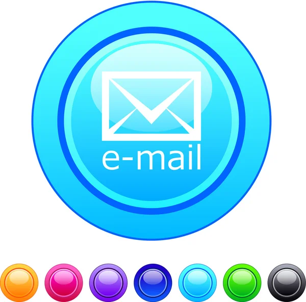 Cirkel-knop e-mail. — Stockvector