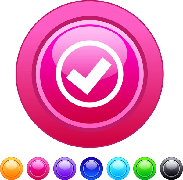 Mark circle button. — Stock Vector