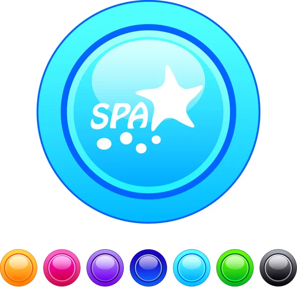 Spa circle button. — Stock Vector