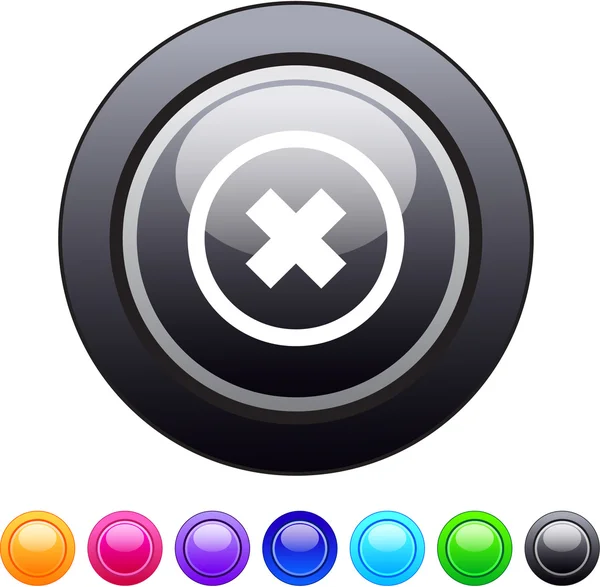 Supprimer le bouton cercle transversal . — Image vectorielle