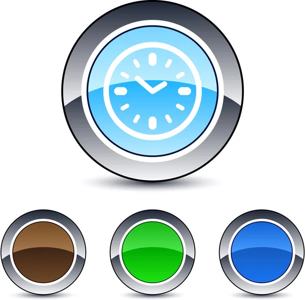 Time round button. — Stock Vector