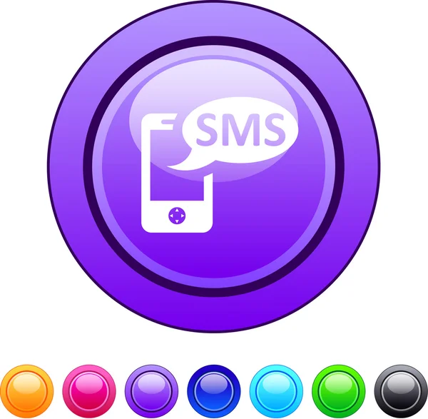 SMS circle button. — Stock Vector