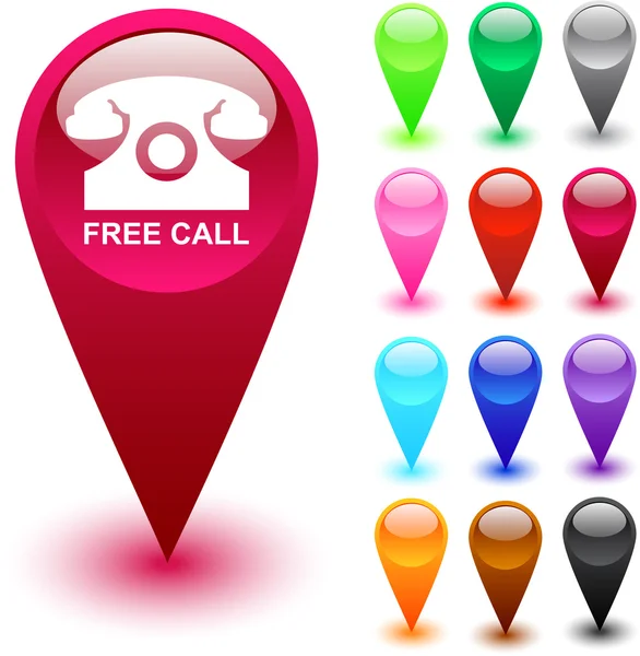 Free call button. — Stock Vector