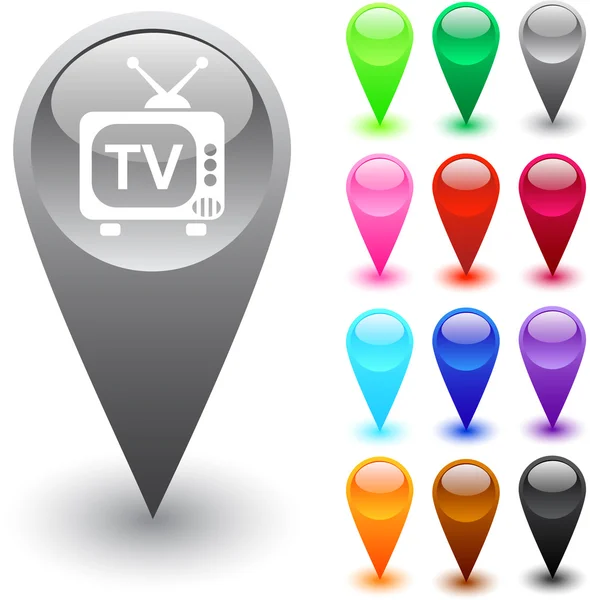 TV button. — Stock Vector