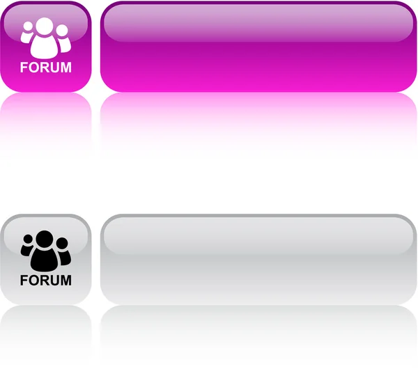 Bouton carré Forum . — Image vectorielle