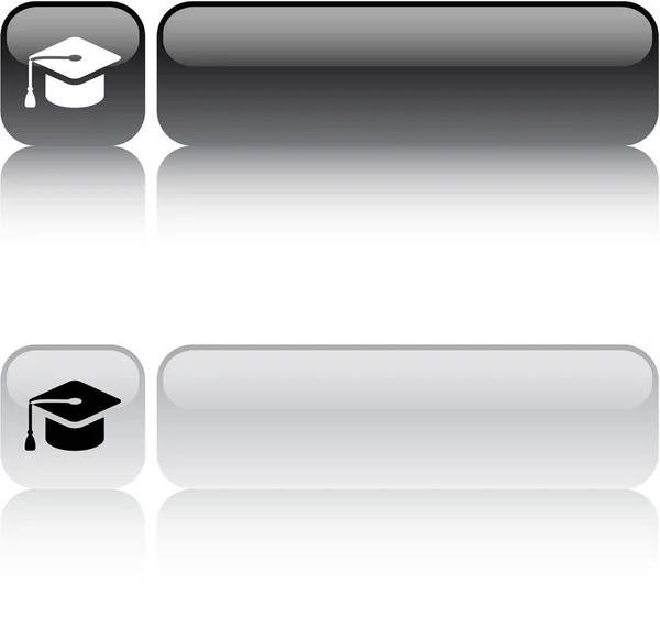 stock vector Graduation square button.