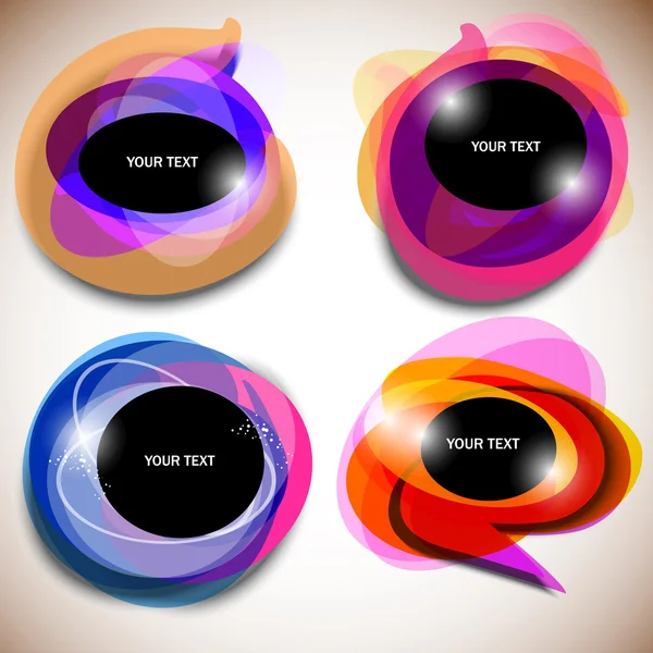 Konuşma için tasarlamak vektör balonlar — Stok Vektör