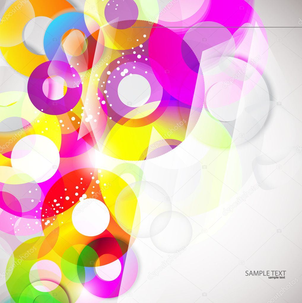 Vector abstract background with colorful circles