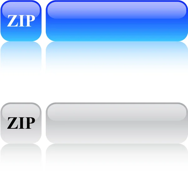 Zip négyzet gomb. — Stock Vector