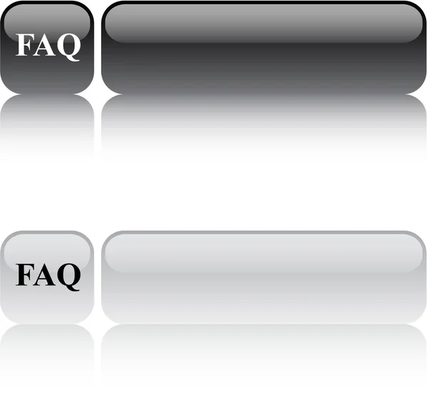 FAQ botón cuadrado . — Archivo Imágenes Vectoriales