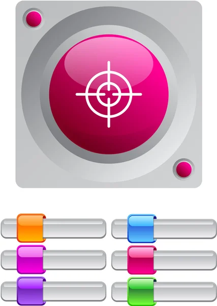 Sight color round button. — Stock Vector