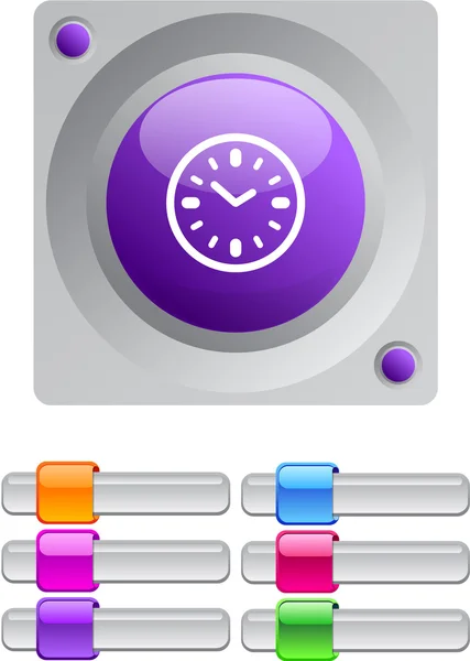 Time color round button. — Stock Vector