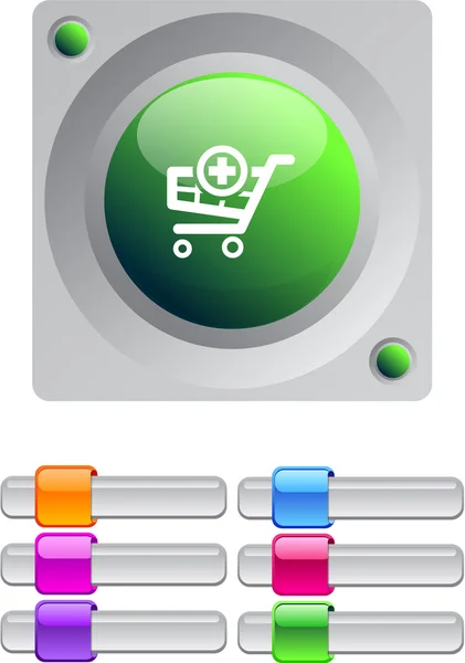 Add to cart color round button. — Stock Vector