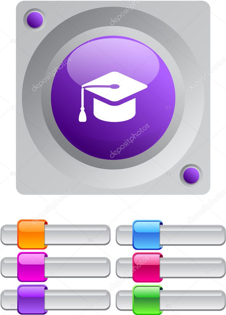 Graduation color round button.