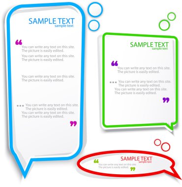 Colorful Speech frame for text