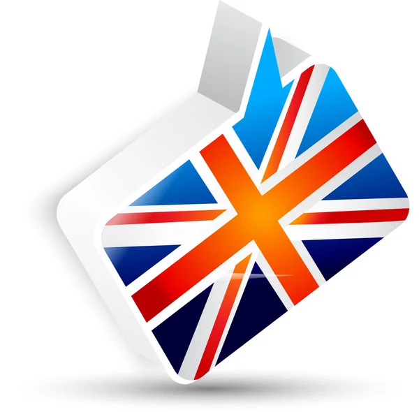 Flagga i Förenade kungariket. pratbubbla — Stock vektor