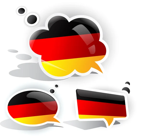 Bandeira da Alemanha. Bolha de fala — Vetor de Stock