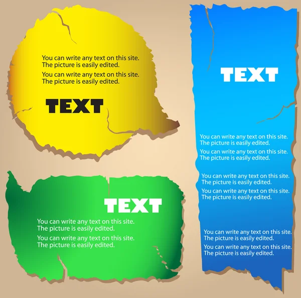 Bulle de papier coloré pour la parole — Image vectorielle