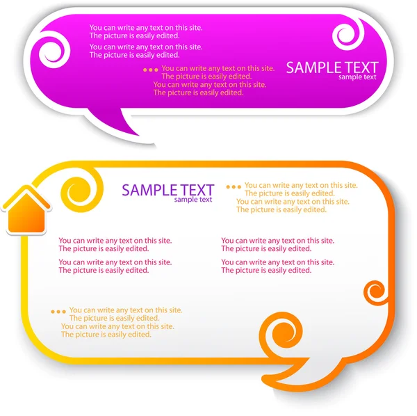 Colorful speech frame for text — Stock Vector