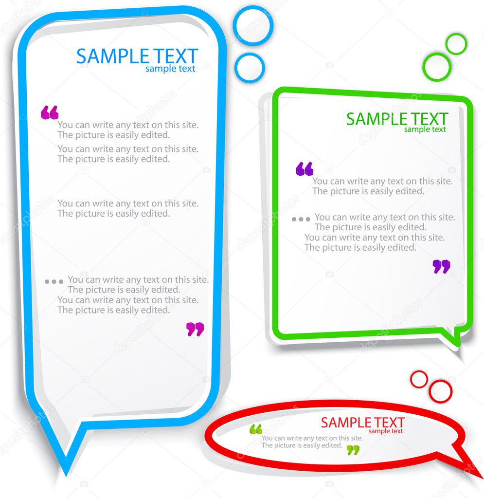 Colorful Speech frame for text