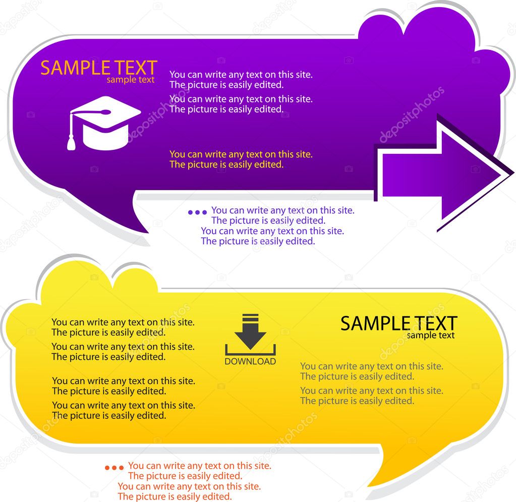 Colorful speech frame for text — Stock Vector © boroboro 6188449