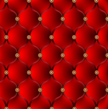 Red upholstery. Vector background