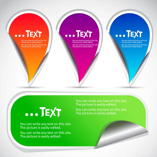 Adesivos coloridos para a fala — Vetor de Stock