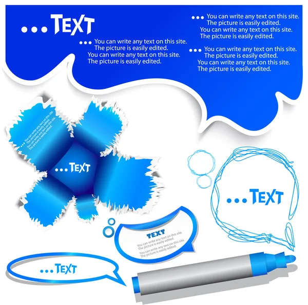 Blue bubble for speech — Stockvector