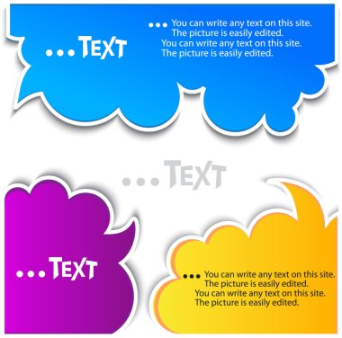 Colorful bubbles for speech clipart