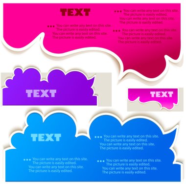 Colorful bubbles for speech clipart