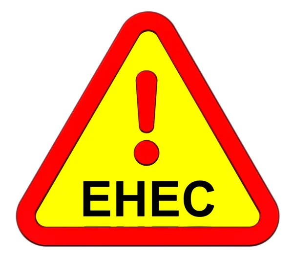 EHEC - varningstecken. — Stockfoto