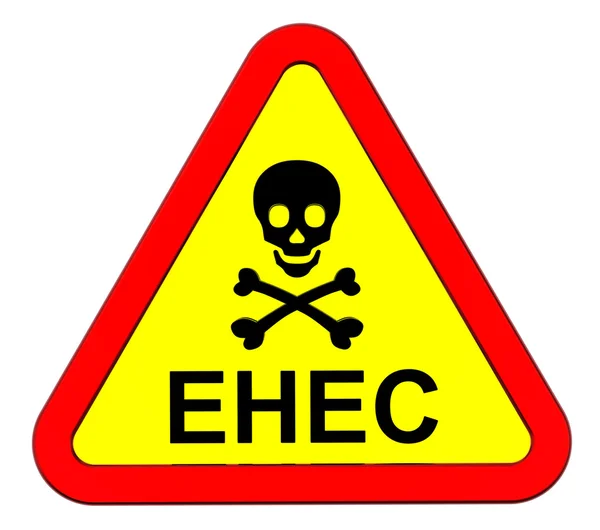 EHEC - varningstecken. — Stockfoto
