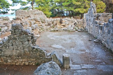 Antik Phaselis kasaba. 7. yüzyıl M.Ö. Türkiye